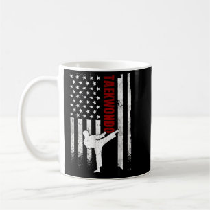 Taekwondo Amerikanische Flagge Distressed Usa Patr Kaffeetasse