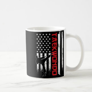 Taekwondo Amerikanische Flagge Taekwondo Kämpfer U Kaffeetasse
