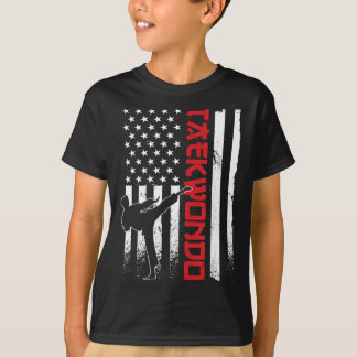Taekwondo Amerikanische Flagge Taekwondo Kämpfer U T-Shirt