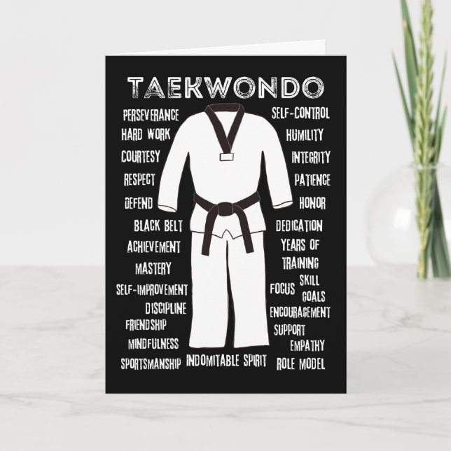 Taekwondo Black Belt Herzlichen Glückwunsch Karte (Vorderseite)