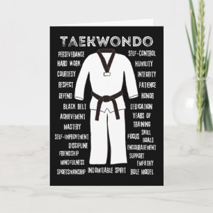 Taekwondo Black Belt Herzlichen Glückwunsch Karte