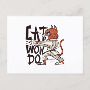 Taekwondo Cat Postkarte