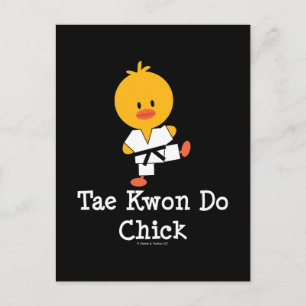 Taekwondo Chick Postcard Postkarte