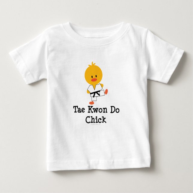 Taekwondo Chick Säugling T - Shirt (Vorderseite)