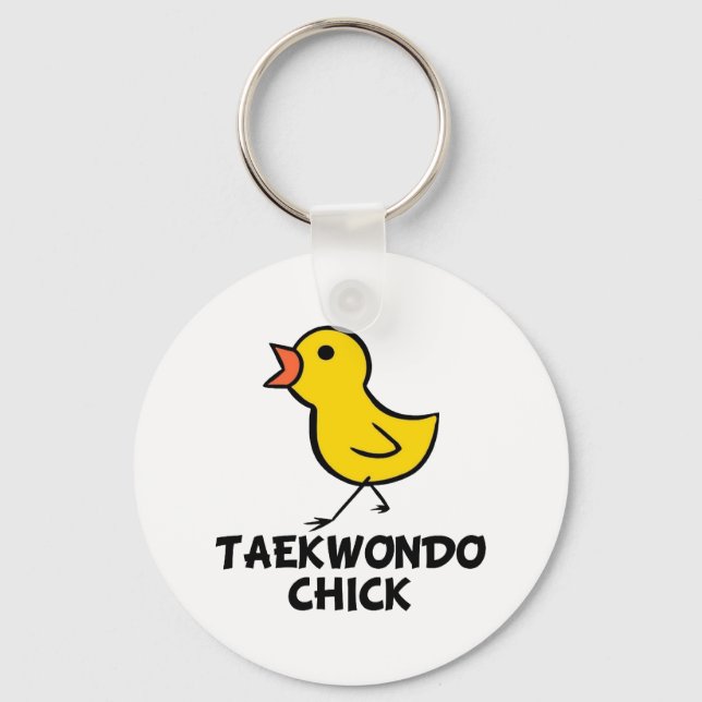 Taekwondo Chick Schlüsselanhänger (Vorderseite)
