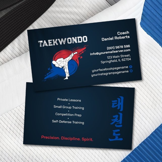 Taekwondo Coach - Kampfkünstler und Taegeuk Visitenkarte (Von Creator hochgeladen)