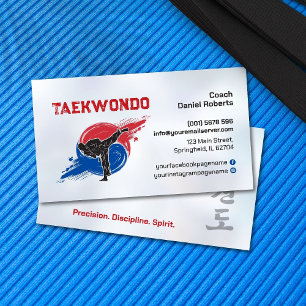 Taekwondo Coach - Kampfkünstler und Taegeuk Visitenkarte