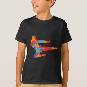 Taekwondo Colorful Martial Arts Men Kids Boys Kara T-Shirt