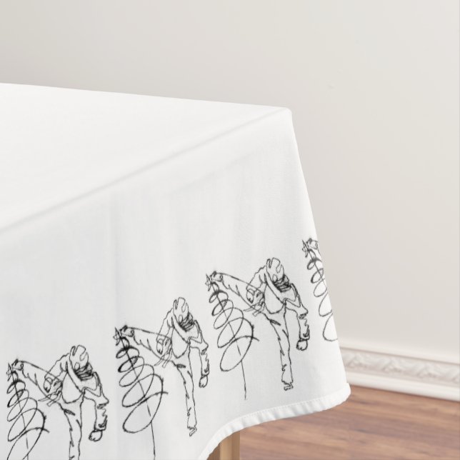 TAEKWONDO der Prüfungen Tischdecke (Beispiel)