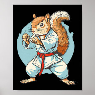 Taekwondo Eichhörnchen Kung Fu Kickboxen Karate Ma Poster