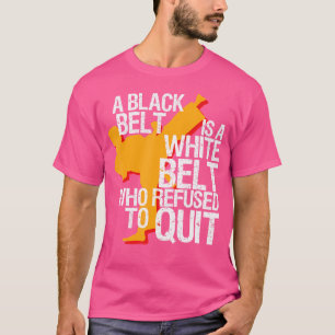 Taekwondo Ein schwarzer Gürtel Eine weiße Gürtelab T-Shirt