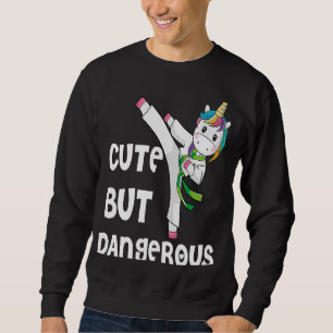 Taekwondo Einhorn Süß Aber Gefährliches Karate K Sweatshirt