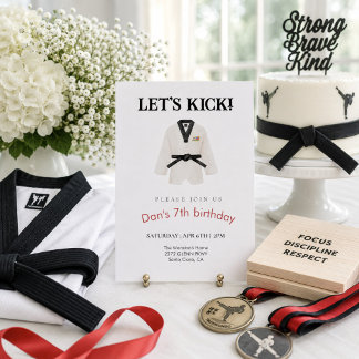 Taekwondo-Einladung zum Geburtstag Einladung