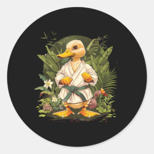 Taekwondo-Ente Judo-Ente-Entenliebhaber Kampfsport Runder Aufkleber