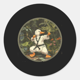 Taekwondo-Ente-Wald-Judo-Ente-Ente-Liebhaber-Kampf Runder Aufkleber