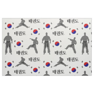 Taekwondo Fighter Martial Art 태 권 Südkoreafla Stoff