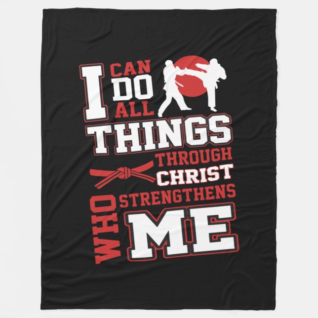 Taekwondo Fleecedecke (Vorderseite)