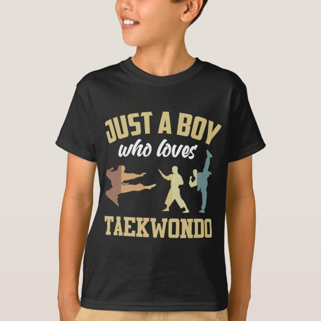 Taekwondo Funny Boys Martial Arts Taekwondo T-Shirt (Vorderseite)