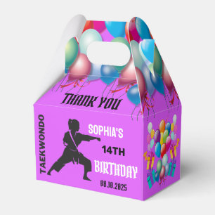 Taekwondo Geburtstagsparty, Taekwondo Girl Player Geschenkschachtel