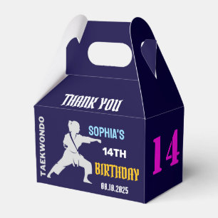 Taekwondo Geburtstagsparty, Taekwondo Girl Player Geschenkschachtel