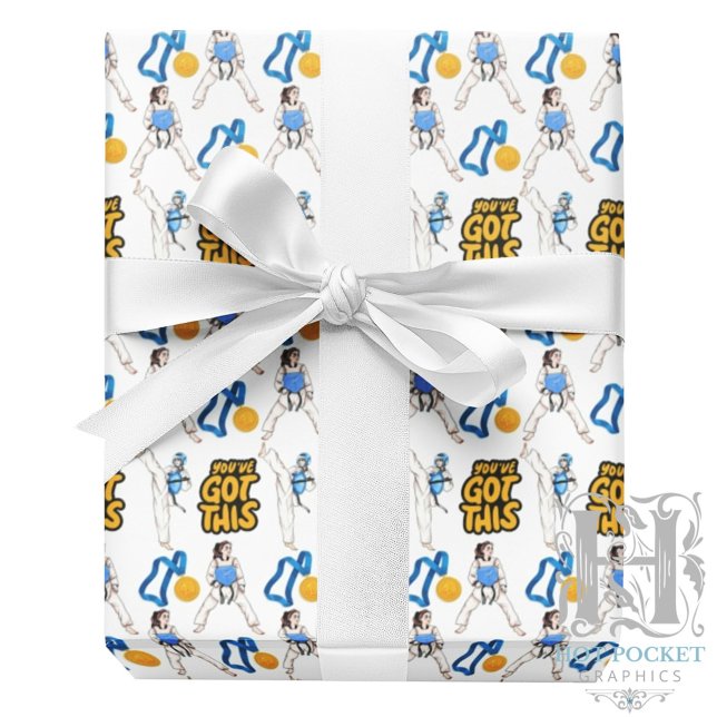 Taekwondo-Geschenkpapier (Mädchen) Geschenkpapier (Von Creator hochgeladen)