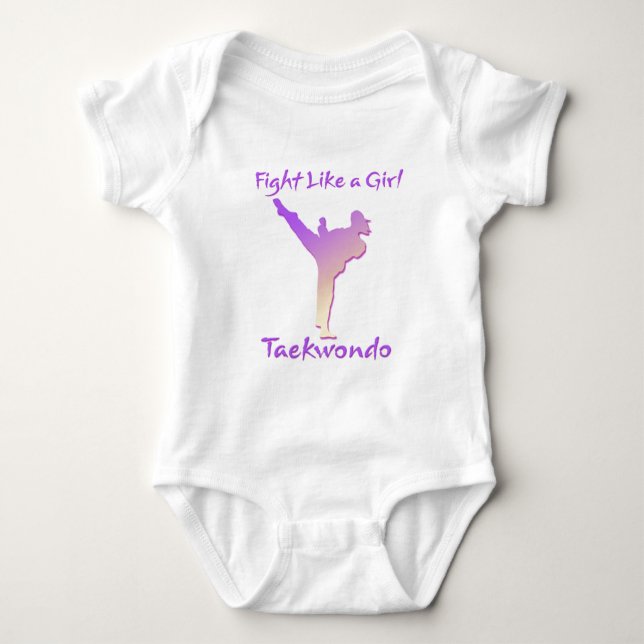 Taekwondo Girl Baby Strampler (Vorderseite)