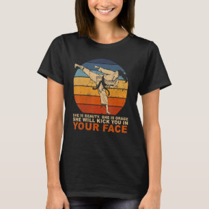 Taekwondo Girl She is Beauty Martiel Arts Women T-Shirt