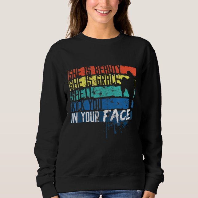 Taekwondo Girl Spaß Quote für Lehrer Sweatshirt (Vorderseite)
