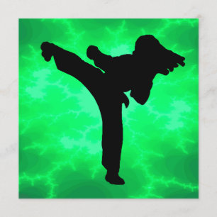 Taekwondo Girls Geburtstagsparty Einladung