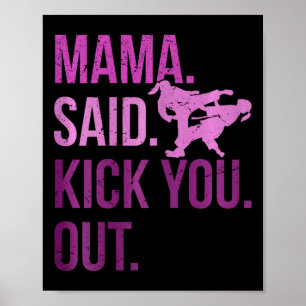 Taekwondo Girls Kids Karate Martial Arts Poster