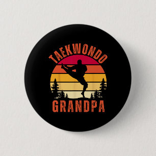 Taekwondo Grandpa Großeltern Vatertag Button