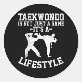 Taekwondo ist nicht nur ein Spiel, es ist ein Lebe Runder Aufkleber