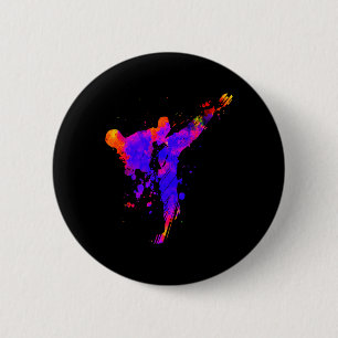 Taekwondo Jiu Jitsu Paint Spritzers Kids Jujitsu J Button