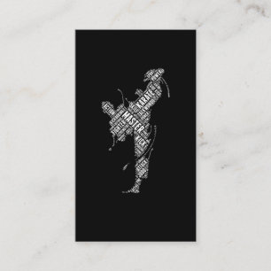 Taekwondo Judo Karate Fighter Martial Arts Visitenkarte