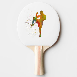 Taekwondo-Karate in Aquarell Tischtennis Schläger