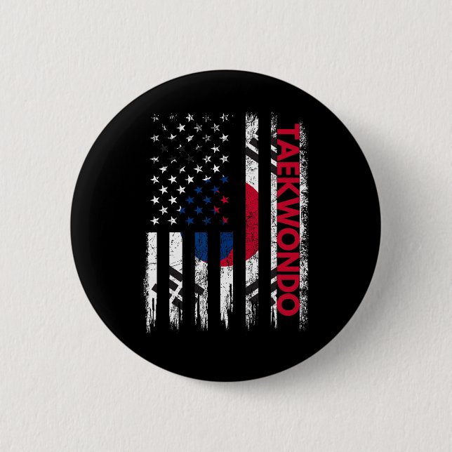Taekwondo Karate Martial Arts Training Koreanische Button (Vorderseite)