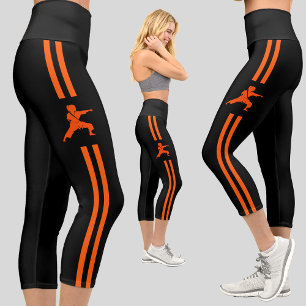 Taekwondo Karate Player Girl Geburtstagsgeschenk Capri Leggings