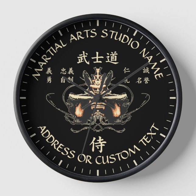 Taekwondo Karate Studio Uhr (Vorderseite)