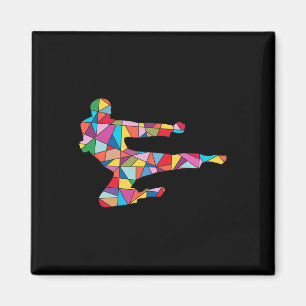 Taekwondo Kick Martial Arts Boy Men Kids Karate Magnet