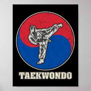Taekwondo Kickboxen Karate Kampfsporttraining A Poster