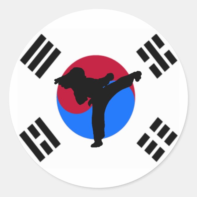 Taekwondo Kicker Stickers (Vorderseite)