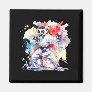 Taekwondo Lemur Kickboxen Animall Jiu-Jitsu Kung Magnet