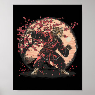 Taekwondo Leopard Kickboxen Animall Jiu-jitsu Kung Poster