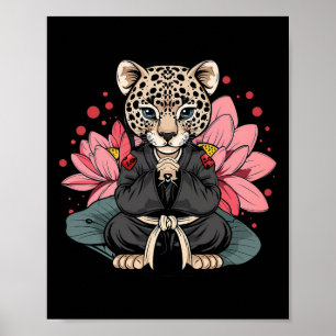 Taekwondo Leopard Kickboxen Animall Jiu-Jitsu Kung Poster