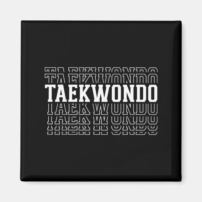 Taekwondo Lustiger Schichttext Instruktor Coach Magnet (Vorne)