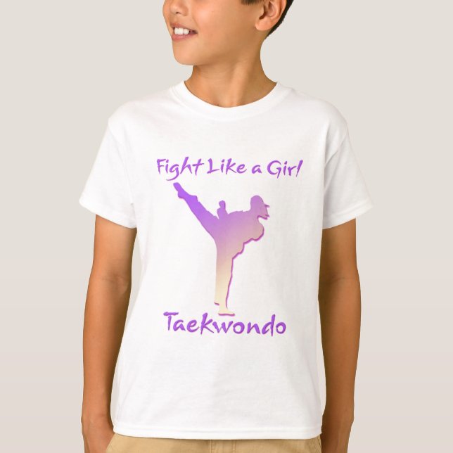 Taekwondo-Mädchen T-Shirt (Vorderseite)