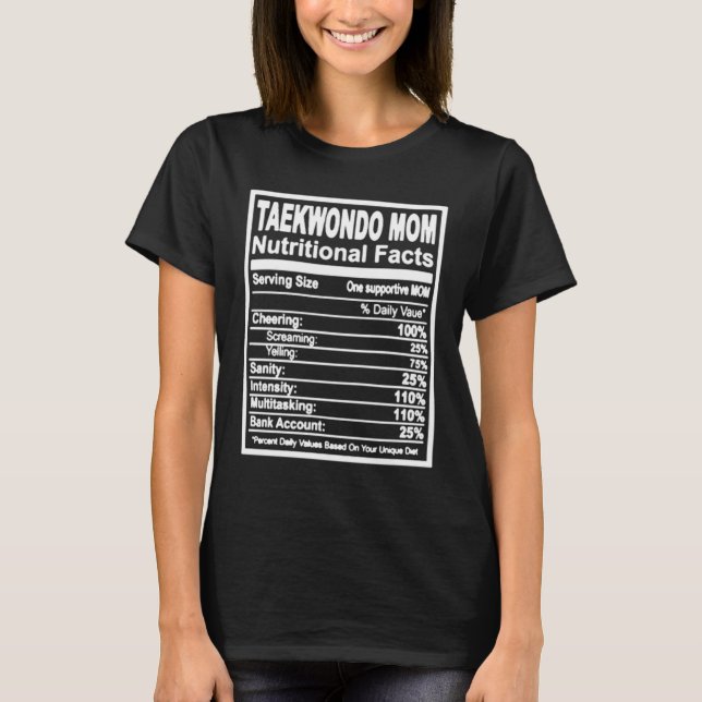 Taekwondo-Mama bemuttert Geschenk T-Shirt (Vorderseite)