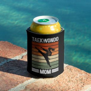 Taekwondo Mama Retro Martial Arts Mama Geschenk Dosenkühler