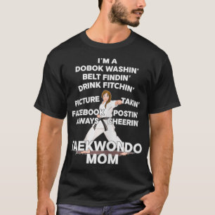 Taekwondo Mama Schwarzer Gürtel Kimono Kämpfer Aus T-Shirt