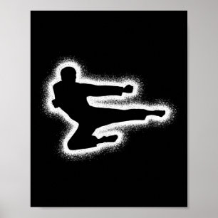 Taekwondo Martial Arts Boys Kinder Männer Karate Poster